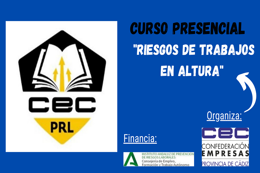 CURSO PRESENCIAL: RIESGOS DE TRABAJOS EN ALTURA 15, 22 Y 23 FEBRERO.
