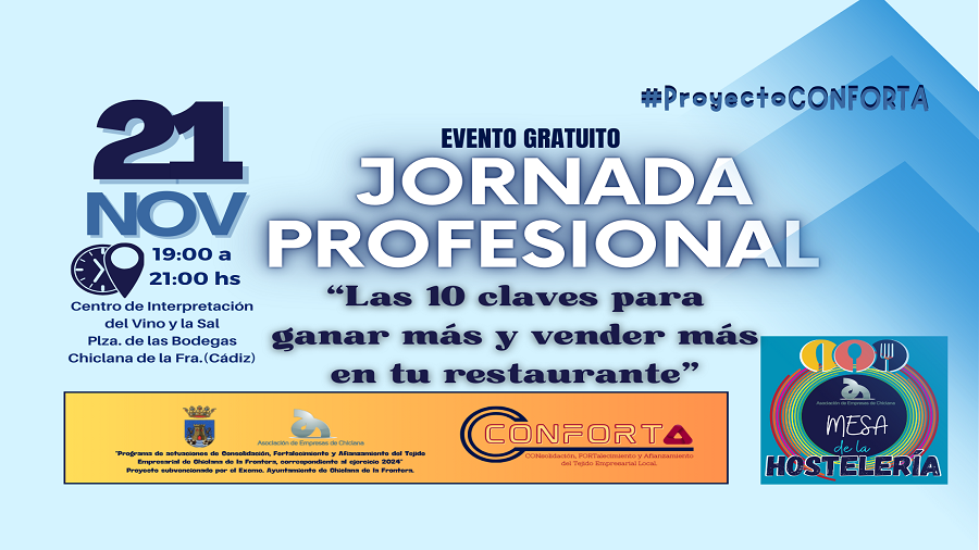 JORNADA PROFESIONAL «LAS 10 CLAVES PARA GANAR MÁS Y VENDER MÁS EN TU RESTAURANTE» DE LA MANO DE PACO CRUZ.