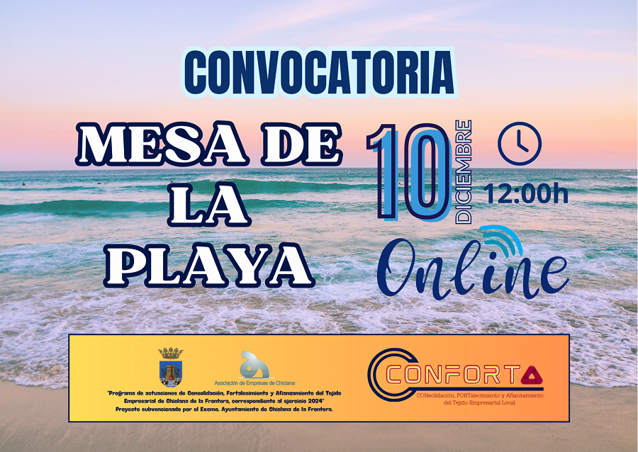 CONVOCATORIA: MESA DE LA PLAYA