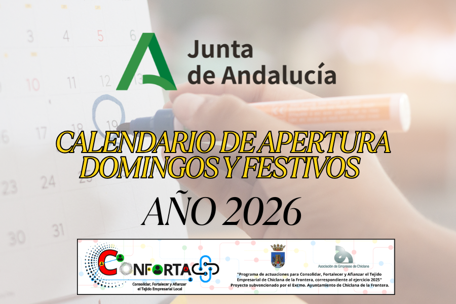 CALENDARIO DE APERTURA DE DOMINGOS Y FESTIVOS AÑO 2026