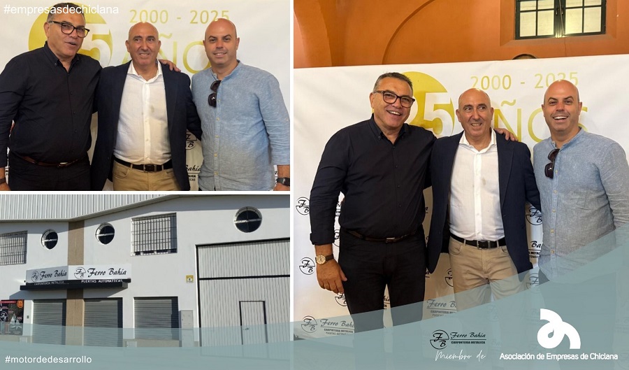 La Asociación acompaña a la empresa Carpintería Metálica Ferro Bahía en la celebración de su 25 aniversario.