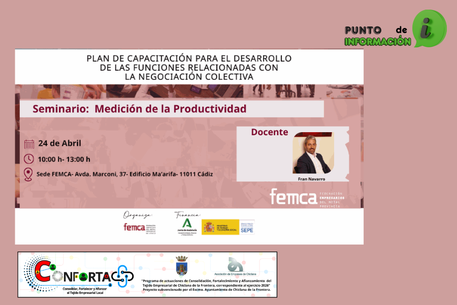 FORMACIÓN FEMCA: SEMINARIO «MEDICIÓN DE LA PRODUCTIVIDAD».