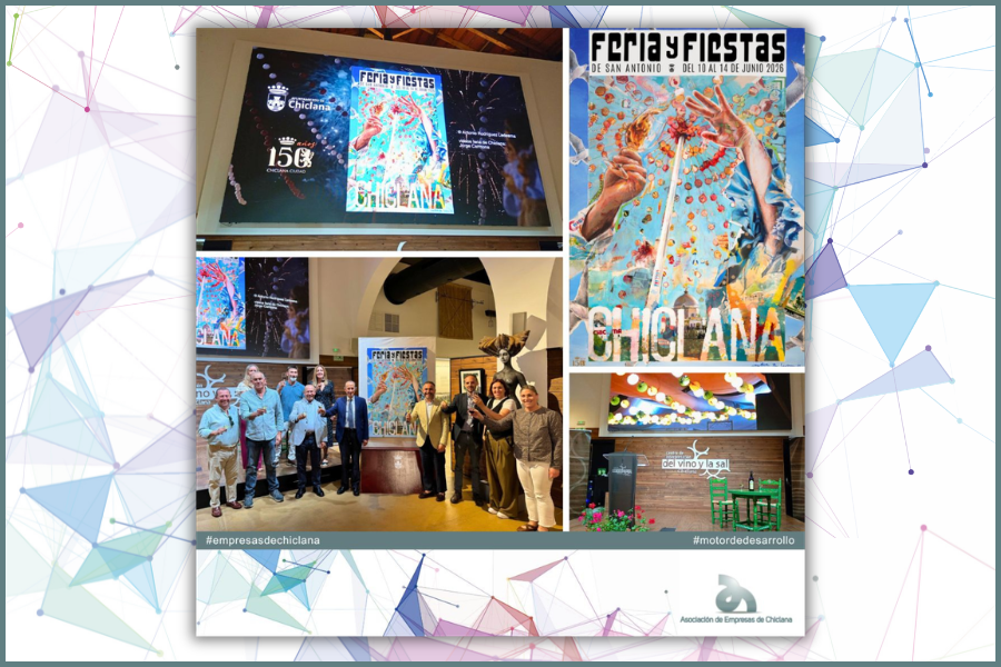 La Asociación de Empresas de Chiclana, presente en la presentación del cartel de la Feria de San Antonio 2026.