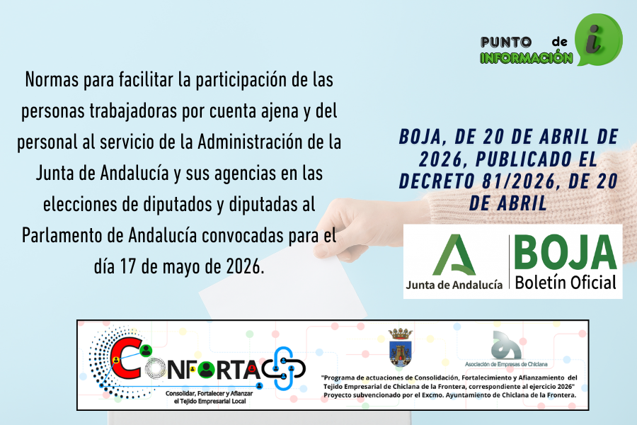 DECRETO PARTICIPACIÓN PERSONAS TRABAJADORAS EN ELECCIONES ANDALUZAS