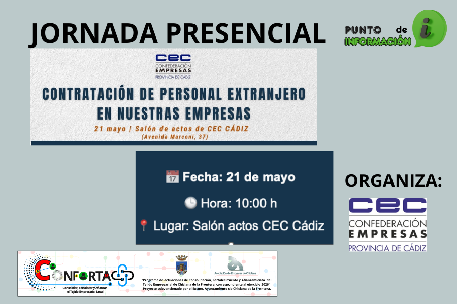 JORNADA PRESENCIAL: CONTRATACIÓN DE PERSONAL EXTRANJERO EN NUESTRAS EMPRESAS.