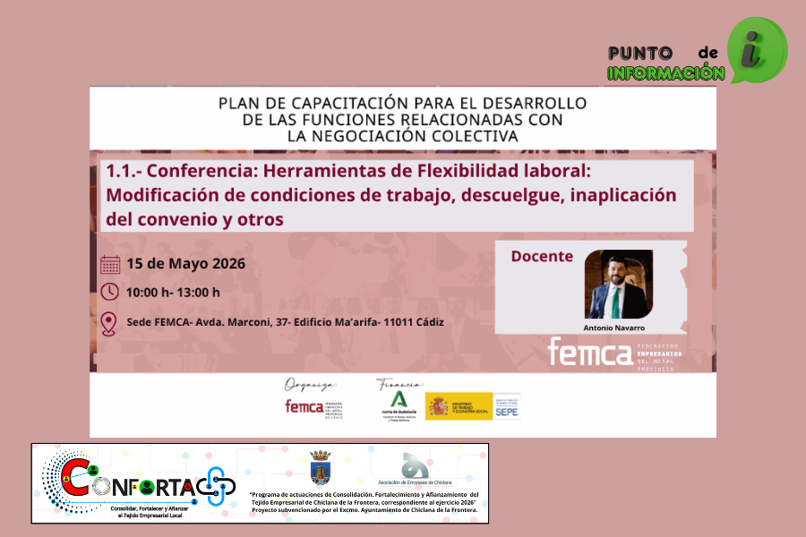 CONFERENCIA «HERRAMIENTAS DE FLEXIBILIDAD LABORAL»-MODIFICACIÓN DE CONDICIONES DE TRABAJO, INAPLICACIÓN DE CONVENIOS COLECTIVOS Y OTROS.