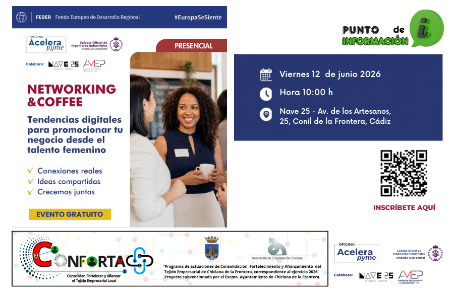NETWORKING & COFFEE PARA MUJERES EMPRESARIAS Y EMPRENDEDORAS DE LA PROVINCIA DE CÁDIZ.