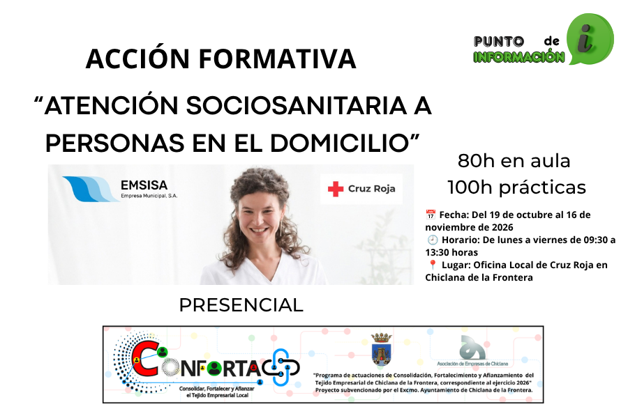 NUEVO CURSO ATENCIÓN SOCIOSANITARIA A PERSONAS EN EL DOMICILIO